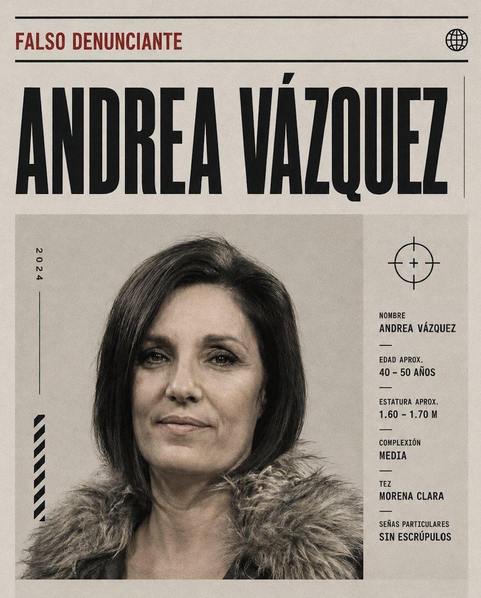 Chacalesfalsos's tweet photo. Seguimos buscando a la falsa denunciante Andrea Vázquez. Acusada de manipular y engañar a sus hijos para acusar falsamente a su esposo (3 años preso injustamente). Debía presentarse a la Justicia, pero está prófuga. Cualquier información, se agradece. https://t.co/BpyosvjZyb