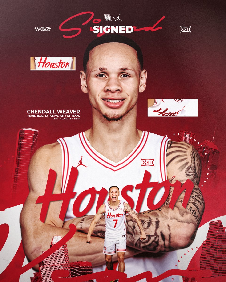 UHCougarMBK's tweet photo. It's official...

𝐂𝐡𝐞𝐧𝐝𝐚𝐥𝐥 𝐖𝐞𝐚𝐯𝐞𝐫 is the newest member of our Houston Basketball family!

Welcome to @UHouston, @Ch3ndalll 

🔗 – https://t.co/JS3XESt6ro

#ForTheCity x #GoCoogs https://t.co/qHxYYCRIl3