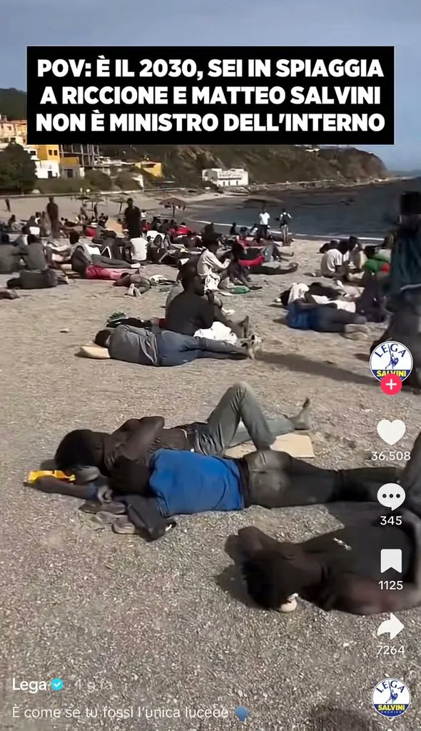 fasulo_antonio's tweet photo. Hanno preso immagini di centinaia di migranti a #Ceuta e le hanno spacciate per #Riccione. 

La sindaca #DanielaAngelini ha fatto causa alla #Lega per diffamazione aggravata, chiedendo un milione di euro. 

Quando la propaganda diventa menzogna, prima o poi arriva il conto. https://t.co/QVvqMUfXWG
