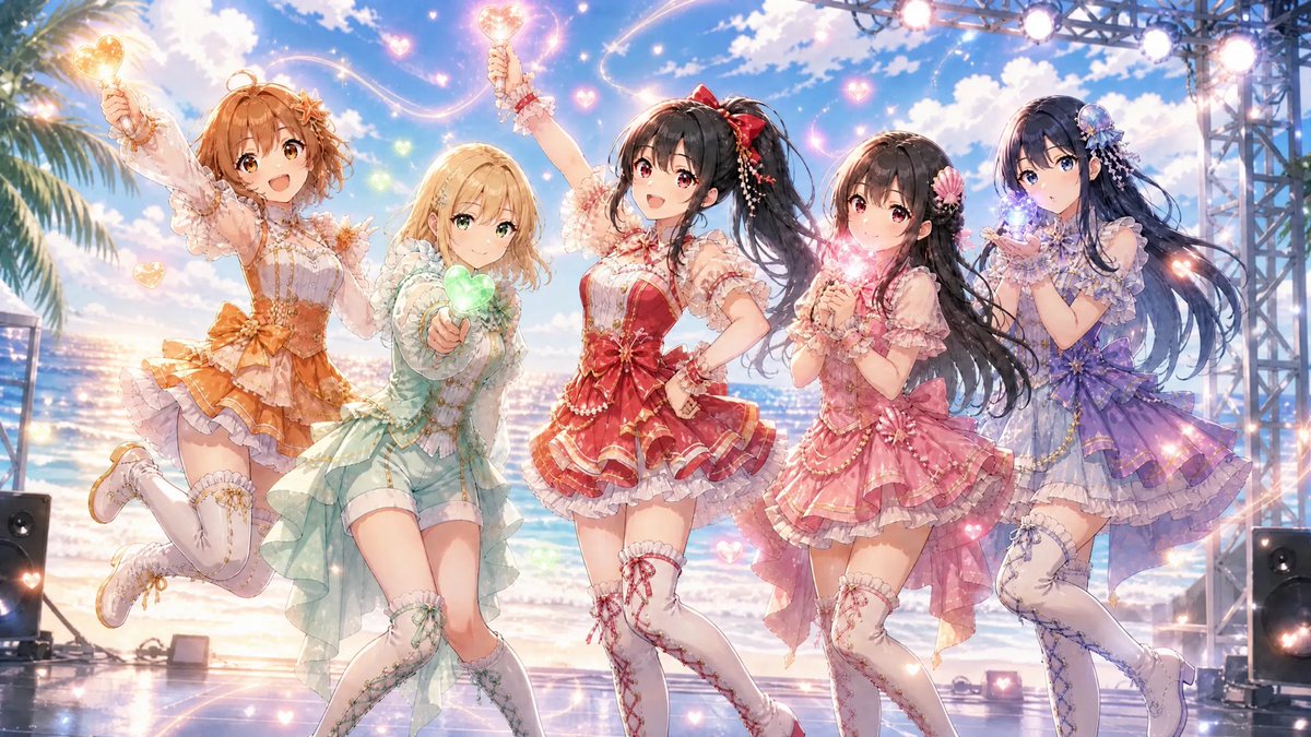 Relieves_AI's tweet photo. いつか魔法少女のような衣装を着て、海辺でライブするのが私達の夢です❤️

#潮風AIマジカ��サマー https://t.co/shc614zAMN