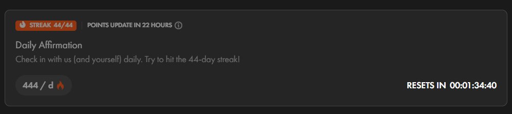 Deez_nutttsss's tweet photo. Finally locked in 44 days streak!!!🔥🔥🔥
@Sacred_Waste https://t.co/uEJv1yghGO
