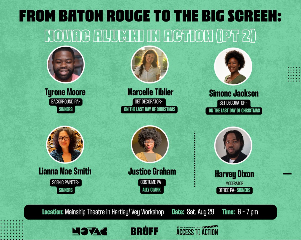 steveerayne's tweet photo. BRUFF x NOVAC is BACK! 🎬
Join @NOVACvideo on 8/28–29 at the #BatonRougeUndergroundFilmFestival w/ three can't-miss learning series designed to connect Louisiana creatives w/ the people & pathways shaping today's film and television industry.
#WorkforceDev #FilmandTv #BRUFF https://t.co/wCHIAtfGGa