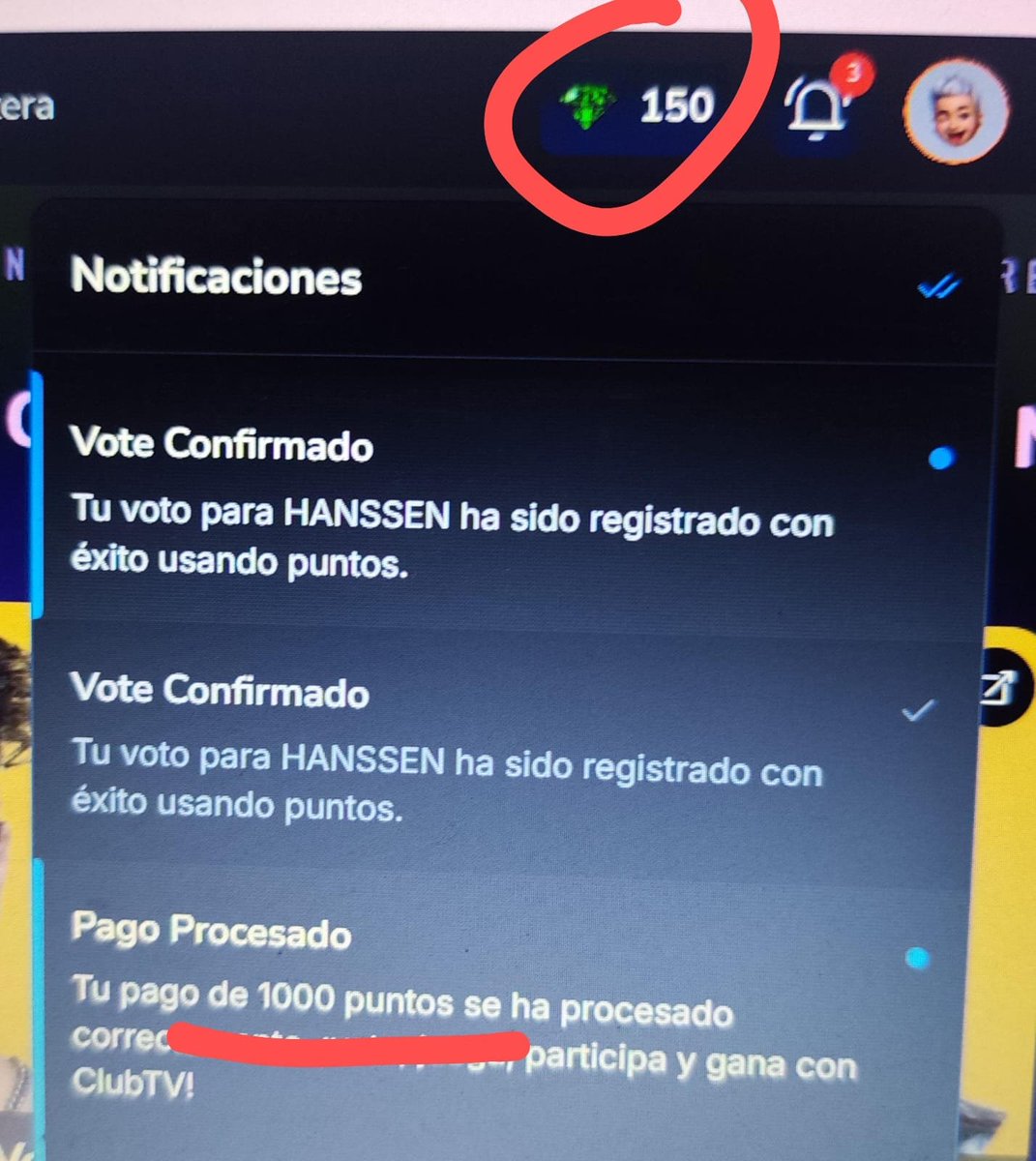 johaaaa________'s tweet photo. @cotyverse 210 votos para HANSSEN al 9009 🎉 https://t.co/rsqJHgGWhg