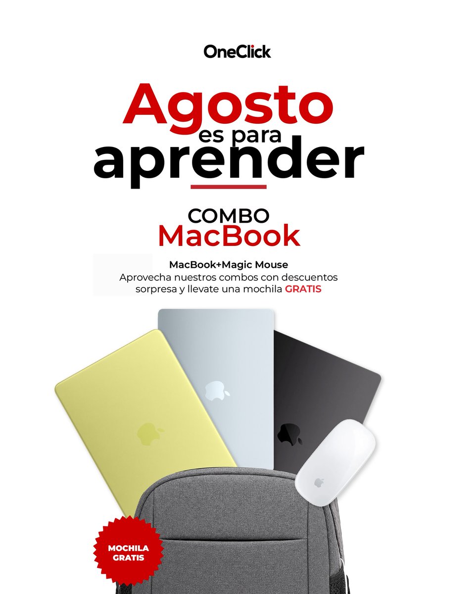 tusambildo's tweet photo. Agosto es para aprender y en #OneClickRD lo saben.

Durante el regreso a clases, al comprar uno de los combos seleccionados, llévate una mochila totalmente GRATIS.

#NivelKennedy https://t.co/SC8VniJ4Vd