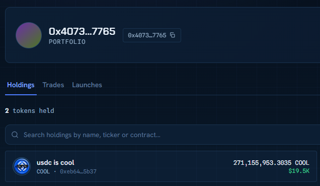 MGGABSC's tweet photo. Someone is holding $19,000 of $COOL 0xeb64987643db71c76b2a2be7e723decc995e5b37 and he can sell it any moment watch out!

- wallet https://t.co/UtT4hhhWBO https://t.co/8nyj9tB7z1