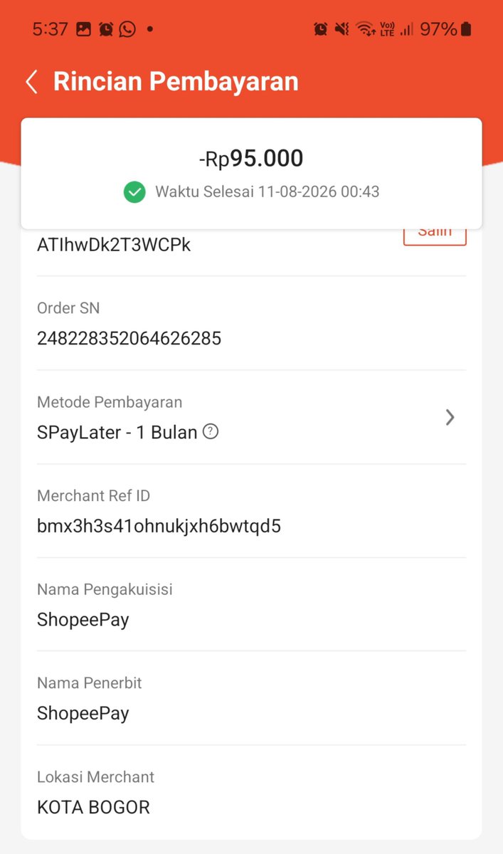 bebasmengoceh's tweet photo. @ShopeeID plisss kasih tau ini kenapa tbtb ada riwayat transaksi canva sebesar 95k dan masuk di pembayaran paylater, padahal ga order apa apaa tolongggg ini nominalnya gede😭😭😭
ini gimana cancelnyaa huaaa:((( https://t.co/vWQ6XtFsyA
