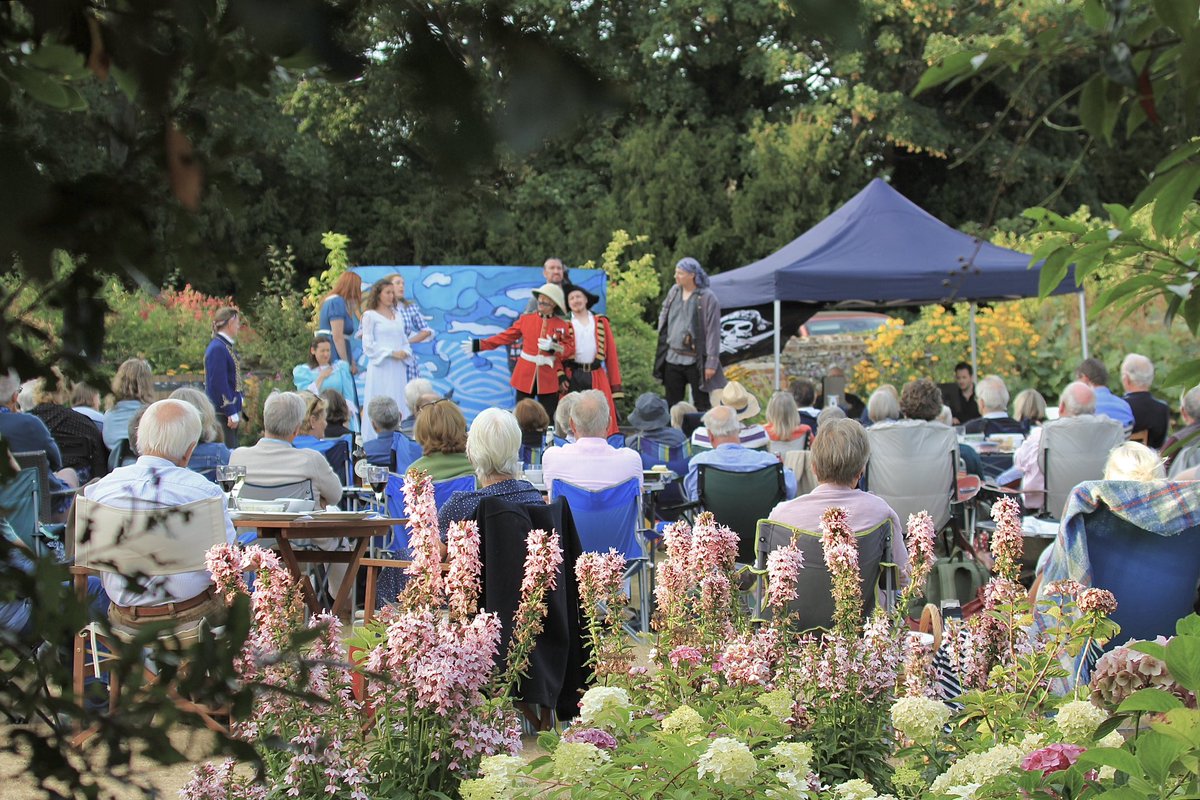 MadameFlora's tweet photo. Managed to take some images whilst I was offstage of our @OperaAnywhere #ThePiratesOfPenzance @redhouse_alde garden, what would B.B &amp; P.P have made of it all? https://t.co/B2FHoePS13