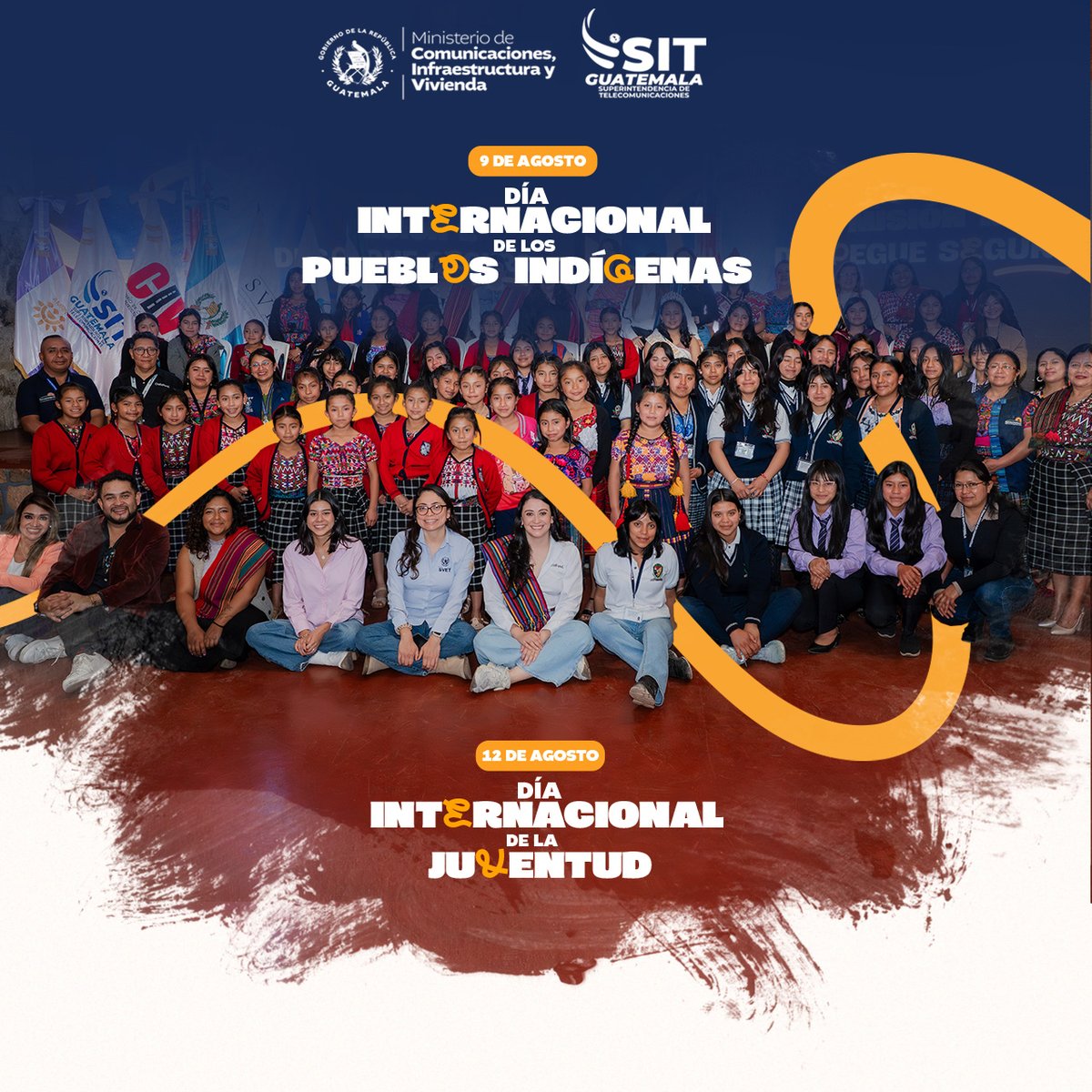 SITgt's tweet photo. 🇬🇹 En el marco del Día Internacional de los Pueblos Indígenas y el Día Internacional de la Juventud, en la #SIT celebramos la diversidad, impulsamos la inclusión y trabajamos por una Guatemala con mayores oportunidades de conexión para todos.

#InclusiónDigital #Conectividad https://t.co/LnT9MU1nHN