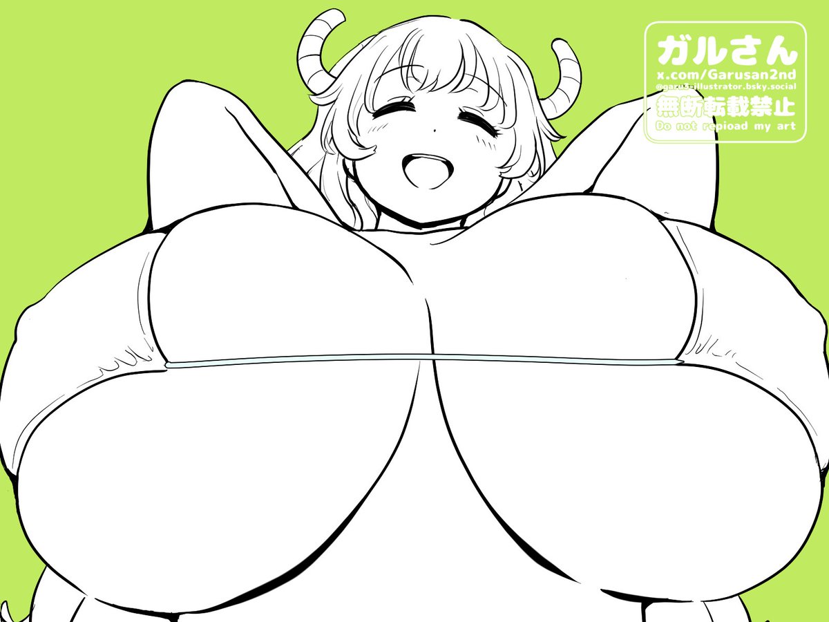 Garusan2nd's tweet photo. おはようございルコアさん(*´▽｀*) 
この絵の完成版は明日ポストする予定です。 
乞うご期待です(∩´∀｀)∩ 
#小林さんちのメイドラゴン　  

Good morning, Lucoa (*´▽｀*) 
I plan to post the finished version of this drawing tomorrow. 
Please look forward to it ‼ #MissKobayashisDragonMaid