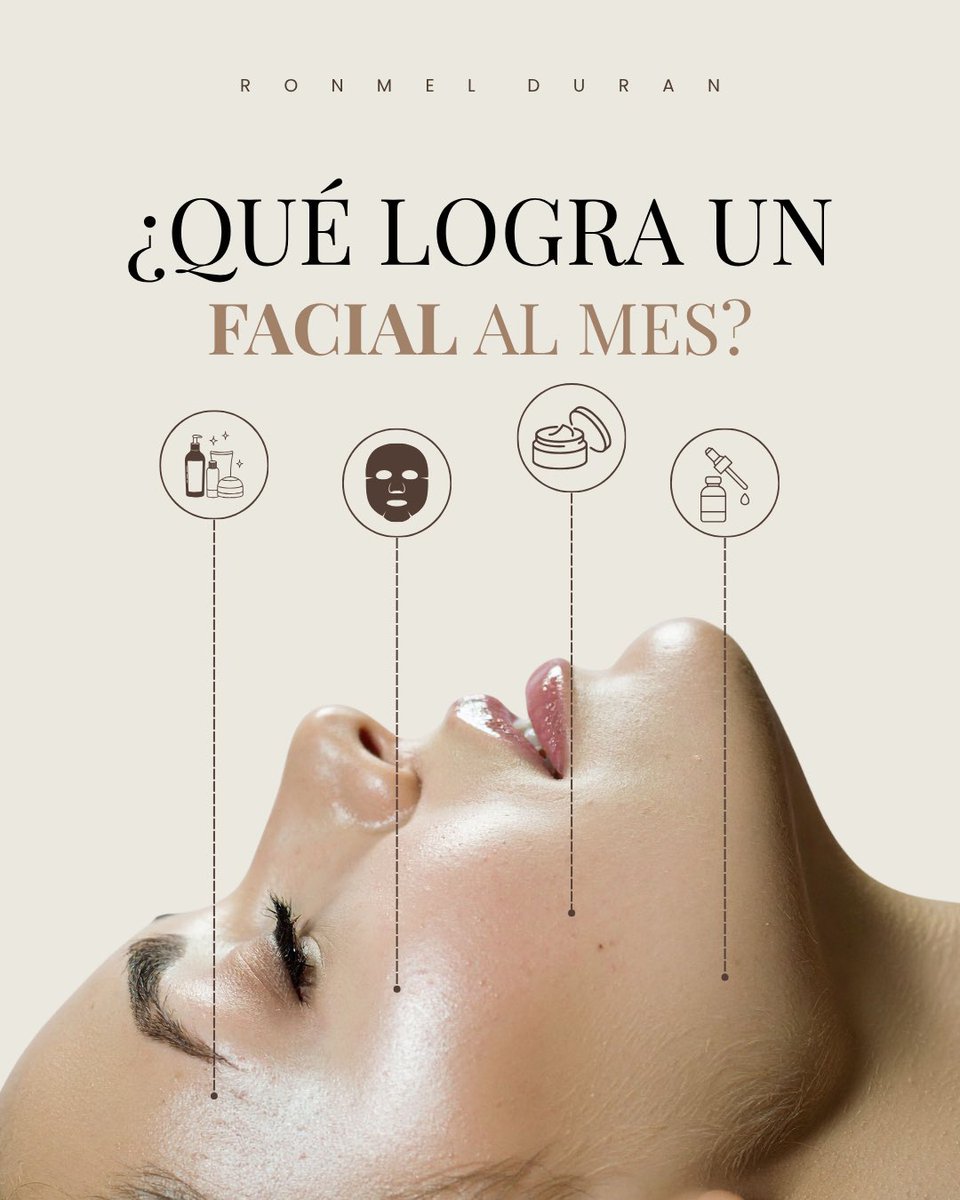 DuranRonmel's tweet photo. Un FACIAL 👩🏻‍⚕️ al MES ayuda a cuidar tu piel

La constancia ayuda a mantener tu rostro más limpio, fresco y luminoso.

✨ Limpieza más profunda
✨ Poros más limpios
✨ Mejor textura de la piel
✨ Más luminosidad
✨ Tu SKINCARE puede absorberse mejor https://t.co/RiJUy8sGZh