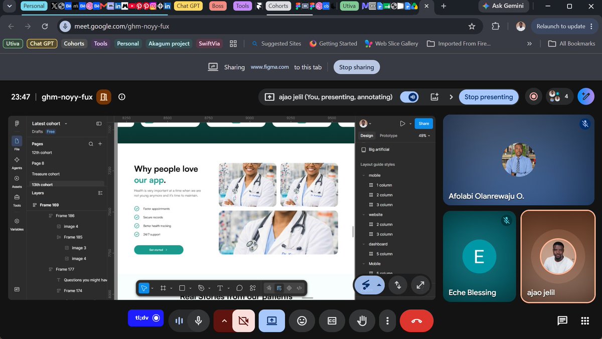BlackTechie420's tweet photo. Another class with my students, we completed our landing page design today 😍 https://t.co/mBYKT1wjQ4