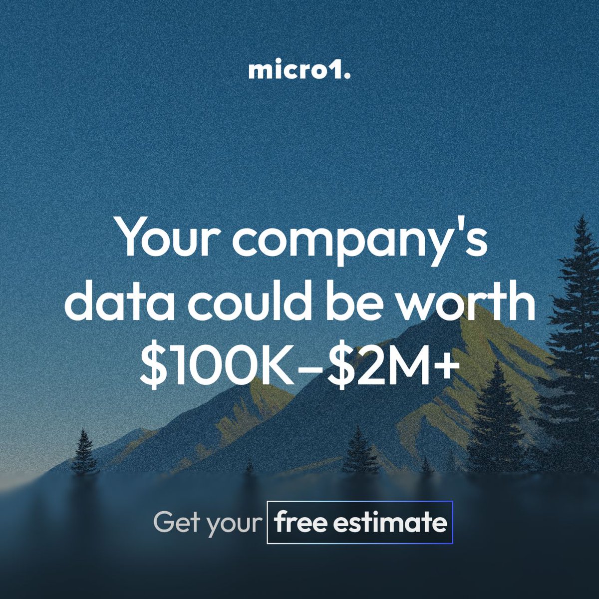 micro1_ai's tweet photo. Answer 5 questions and find out how much your company data is worth.

Companies are earning $100K–$2M+ by licensing anonymized operational data to micro1 for AI training.

See how much your company’s data could be worth