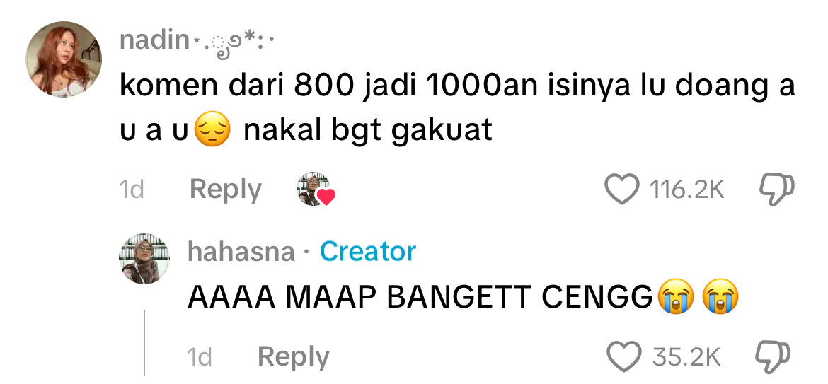 amoranap's tweet photo. SAMPE SAKIT PERUT GARA GARA KETAWA LIAT INI😭😭

kakaknya ketiduran lg denger cerita nadin amizah di insgagram…..  terus kepencet komen sampe 200an….🙂

mana vt ini dikomen nadin ternyata dia ngeh dan bingung smp nanya grup. akhirnya diblock-unblock soalnya mager ngapusnya🤣 https://t.co/n6b30f8IdV