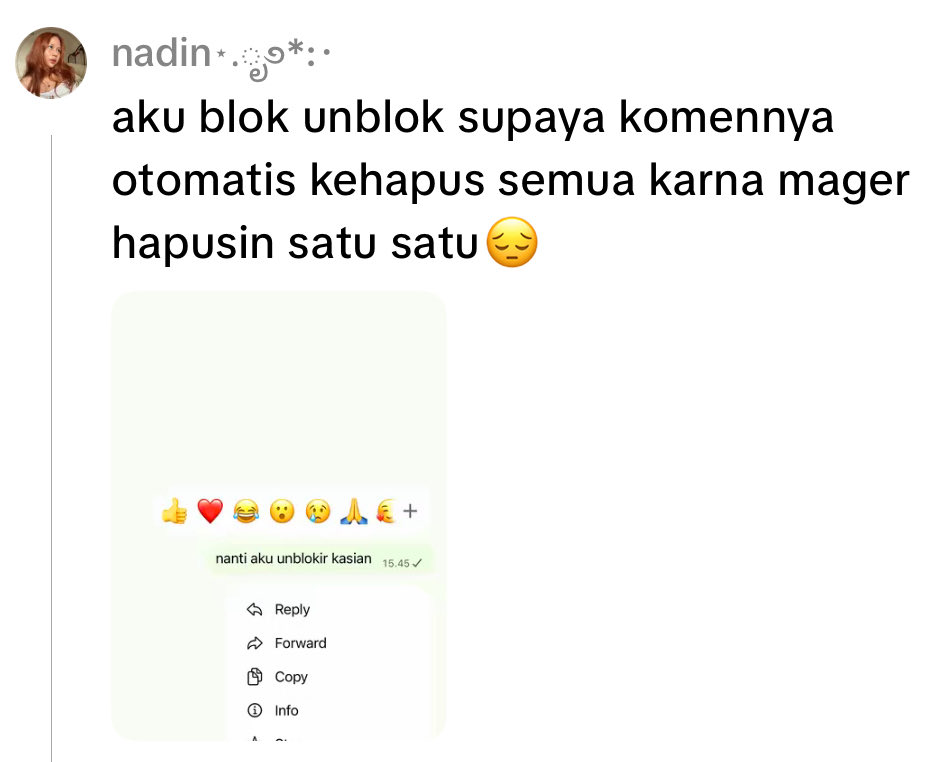 amoranap's tweet photo. SAMPE SAKIT PERUT GARA GARA KETAWA LIAT INI😭😭

kakaknya ketiduran lg denger cerita nadin amizah di insgagram…..  terus kepencet komen sampe 200an….🙂

mana vt ini dikomen nadin ternyata dia ngeh dan bingung smp nanya grup. akhirnya diblock-unblock soalnya mager ngapusnya🤣 https://t.co/n6b30f8IdV