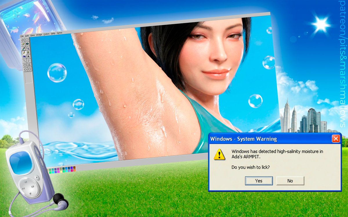 pitsmarshmallow's tweet photo. The only Frutiger Aero thing Ada can't find is a deodorant ˚˖𓍢ִ໋❀ ⋆౨ৎ˚⟡˖ ࣪

#FrutigerAero #armpits #sfw #adawong https://t.co/opOKQEdGaI