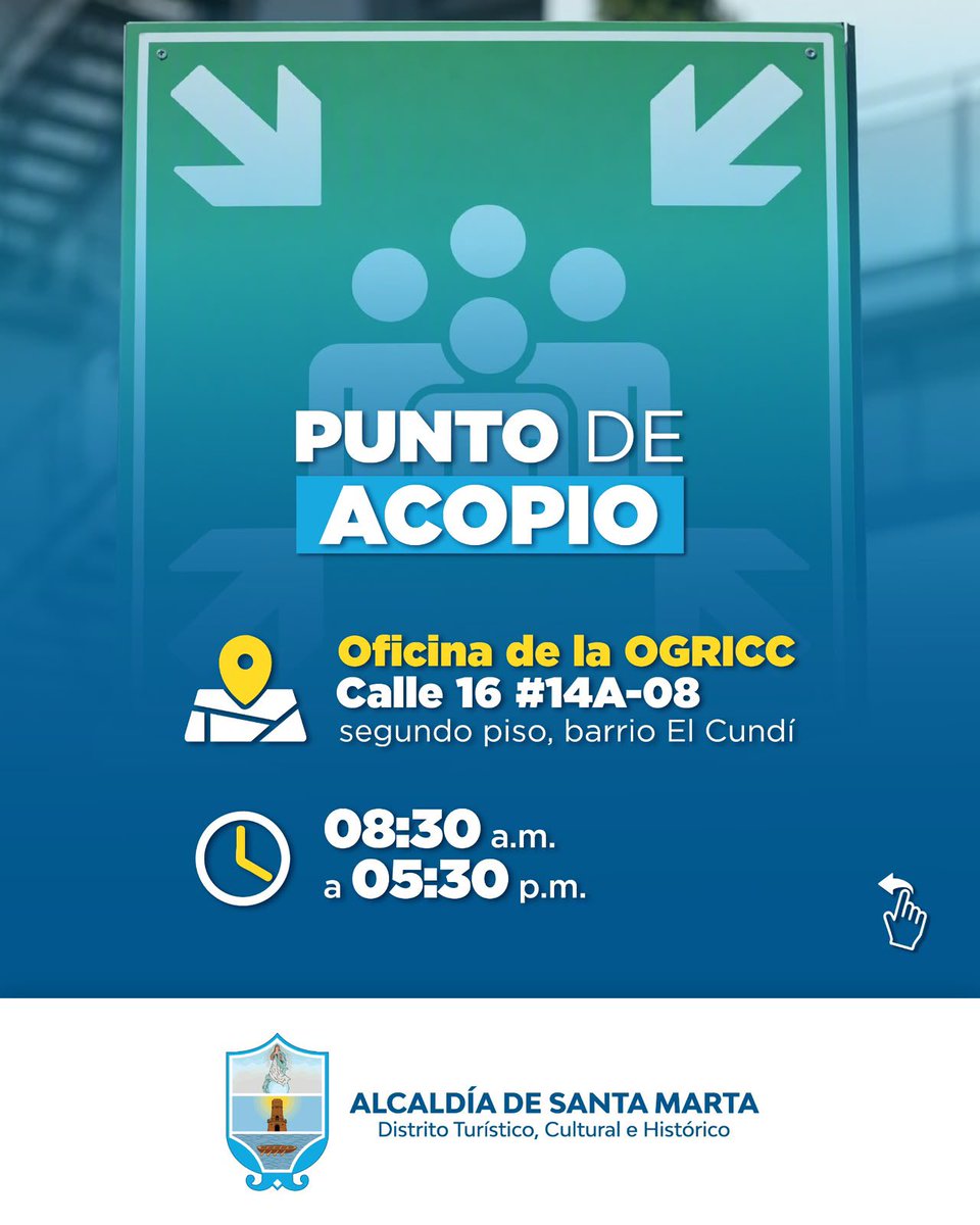 CarlosPinedoC's tweet photo. Lo que vive nuestro país nos duele y no podemos ser indiferentes. Como Alcalde y como colombiano, los invito a unirnos para apoyar a las familias afectadas por el sismo de hoy.

Donemos alimentos no perecederos, agua, ropa en buen estado, colchonetas, cobijas, elementos de aseo, medicamentos e insumos básicos.

📍 Punto de acopio: Oficina de la OGRICC, Calle 16#14A-08, segundo piso, barrio El Cundí.
🕣 8:30 a. m. a 5:30 p. m.

Mi gente, hoy más que nunca, Santa Marta está con Colombia.