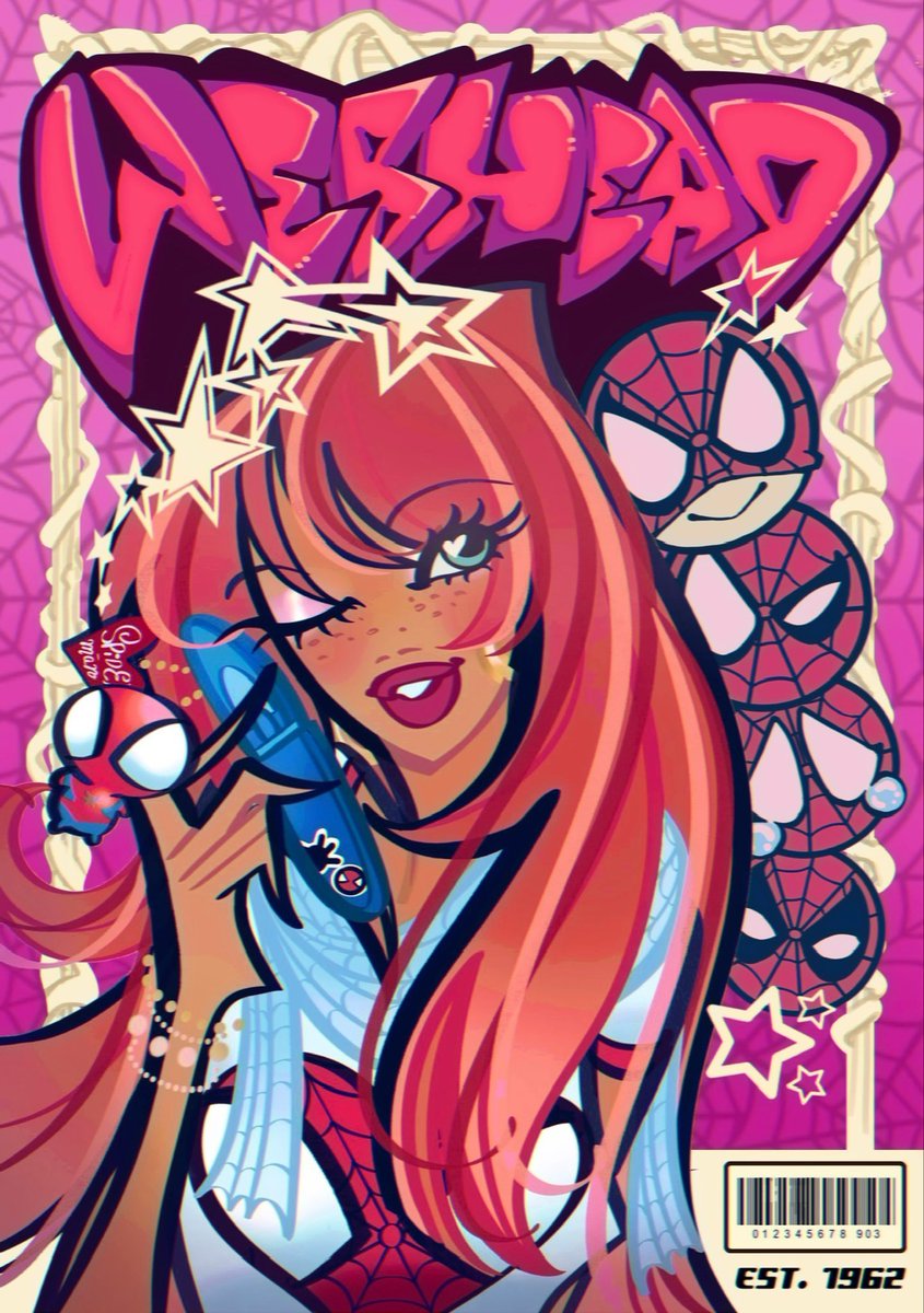 ladybugnerd's tweet photo. Collab with @FISH_ON_STIX literally one of my fav artists on here!!🥰 Their art is amazing and they're so friendly everyone should check them out!🕸️🕷️ https://t.co/ICw5dRRk4a