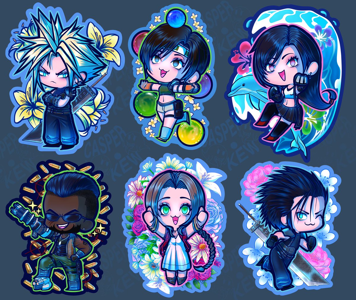 casperkew's tweet photo. Ff7 crew! Others on the way! #ff7 #FF7_CouldStrife #ff7rebirth #ff7fanart https://t.co/OIapFv70ry