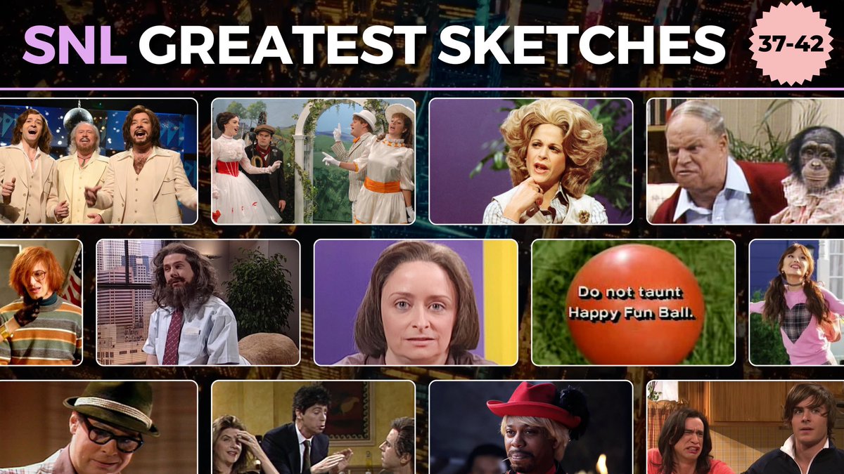 thesnlnetwork's tweet photo. Join us tonight at 8PM ET as we continue our celebration of the 100 Greatest #SNL Sketches of All Time, as voted by you!

What will make the list? Find out as we reveal #37-#42! https://t.co/SjDJW3MZjZ