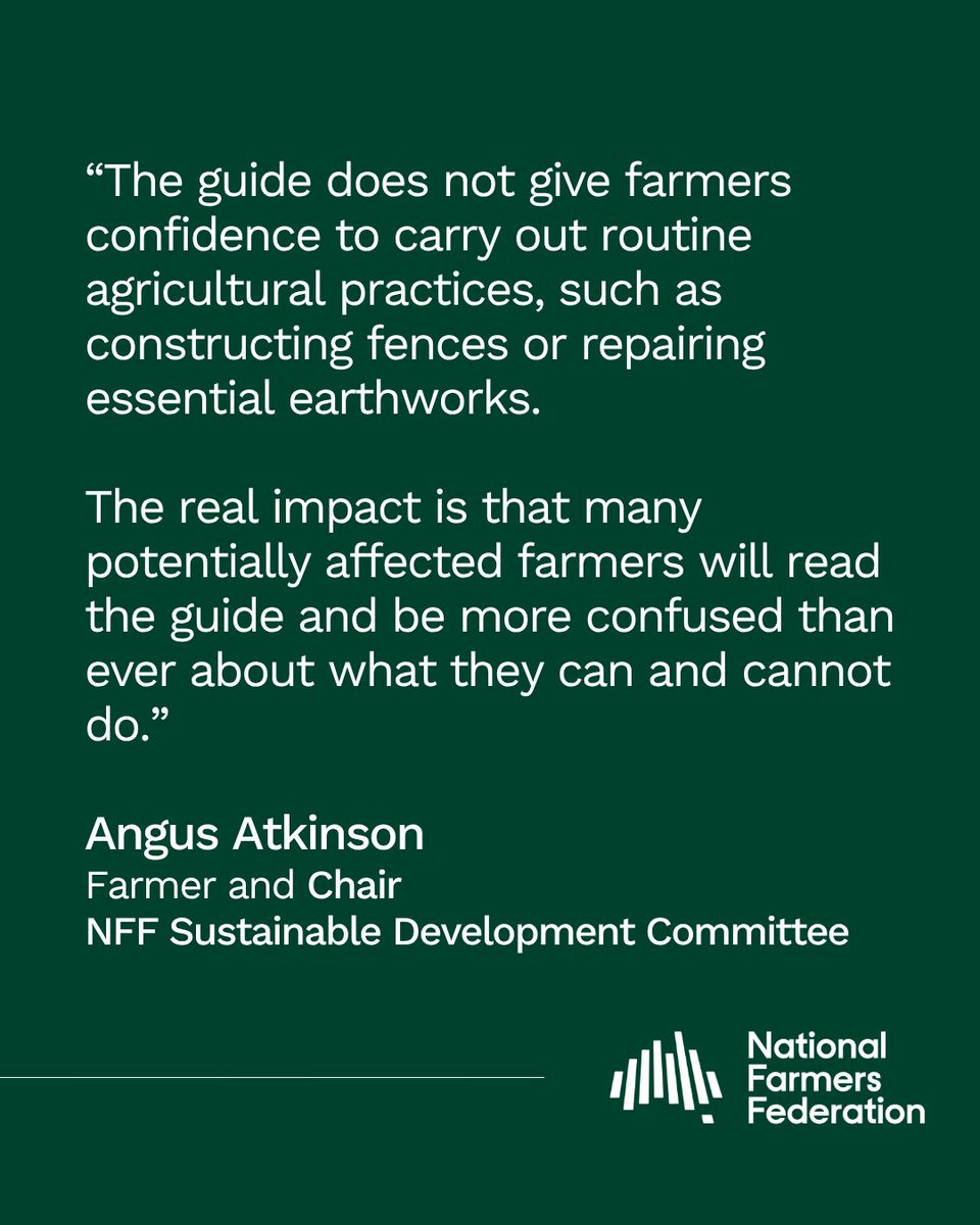 NationalFarmers's tweet photo. We are extremely concerned about the new guide for farmers on changes to federal enviro laws (EPBC Act).

The NFF does not support or endorse the guide. Significant questions remain and we will continue pressing the Govt for certainty &amp; commonsense.

https://t.co/qkIDJ12yqU https://t.co/Ivwx8SzGkV