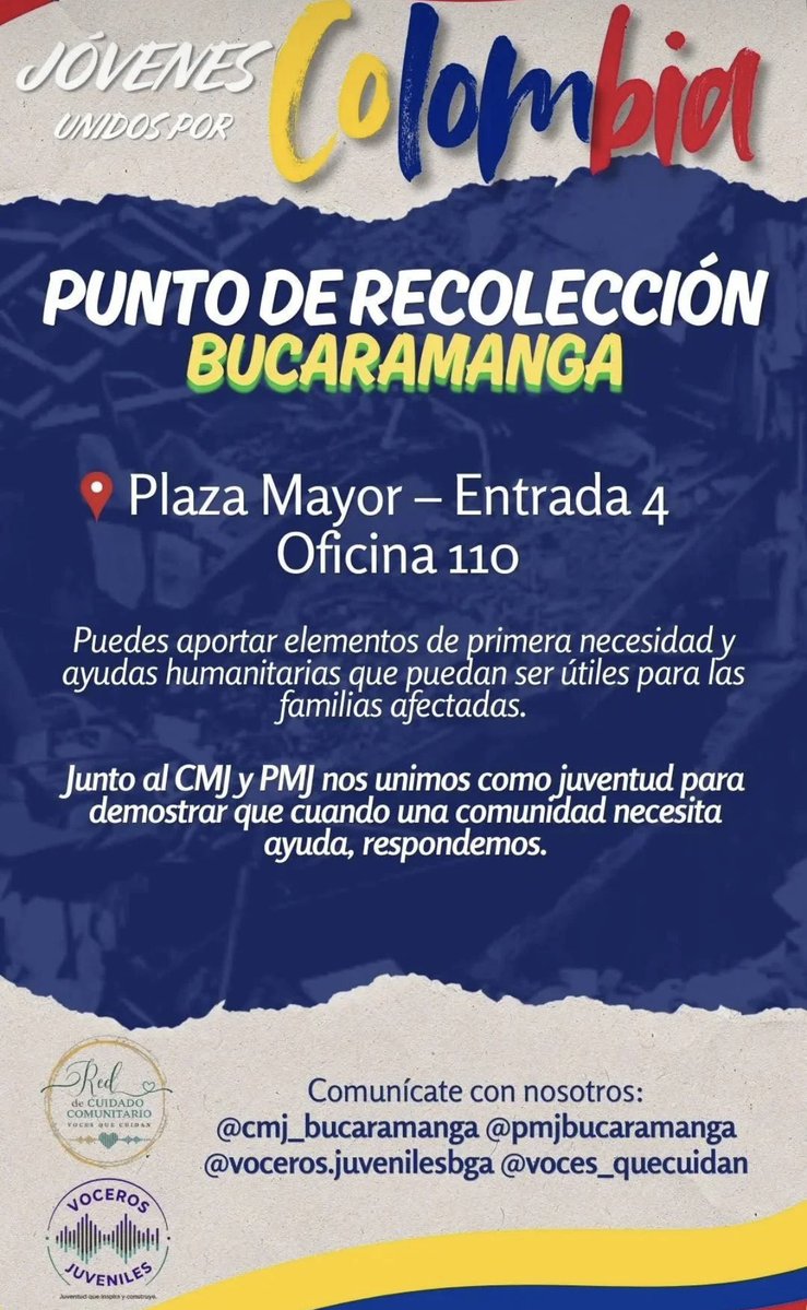 lacysroom's tweet photo. les dejo información de Bucaramanga para que podamos ayudar con donaciones!! https://t.co/xDGxujmsLp