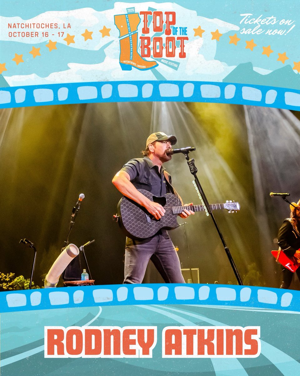 topofthebootla's tweet photo. A man that needs no introduction 🔥🔥🔥 Get ready to welcome @RodneyAtkins to Top of the Boot this October!
#TopOfTheBoot26 https://t.co/9HlHDXVj7H