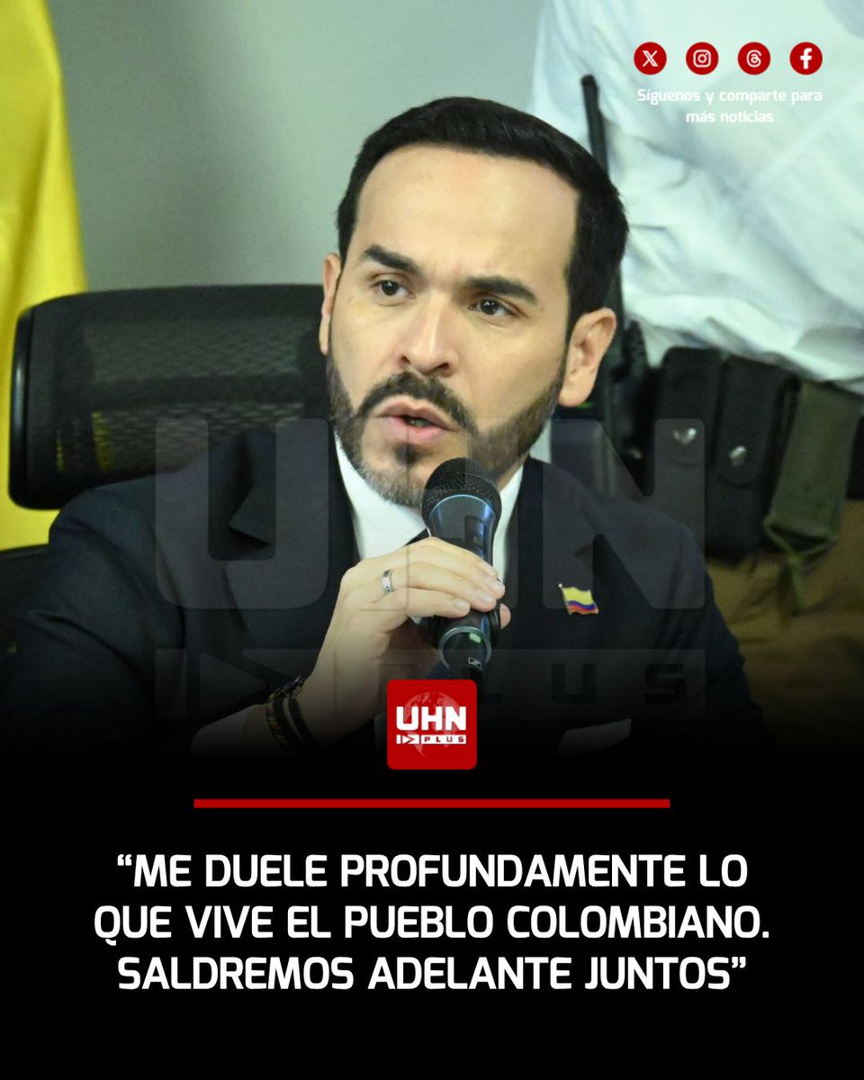 UHN_Plus's tweet photo. 🇨🇴‼️ | Conmovido por la tragedia pero con la determinación de sacar al país adelante, el Presidente Abelardo De La Espriella declaró este lunes que volcó la respuesta del Estado a los colombianos. "Me duele profundamente lo que están viviendo las familias afectadas. Colombia está unida y saldremos adelante juntos", escribió en sus redes sociales.