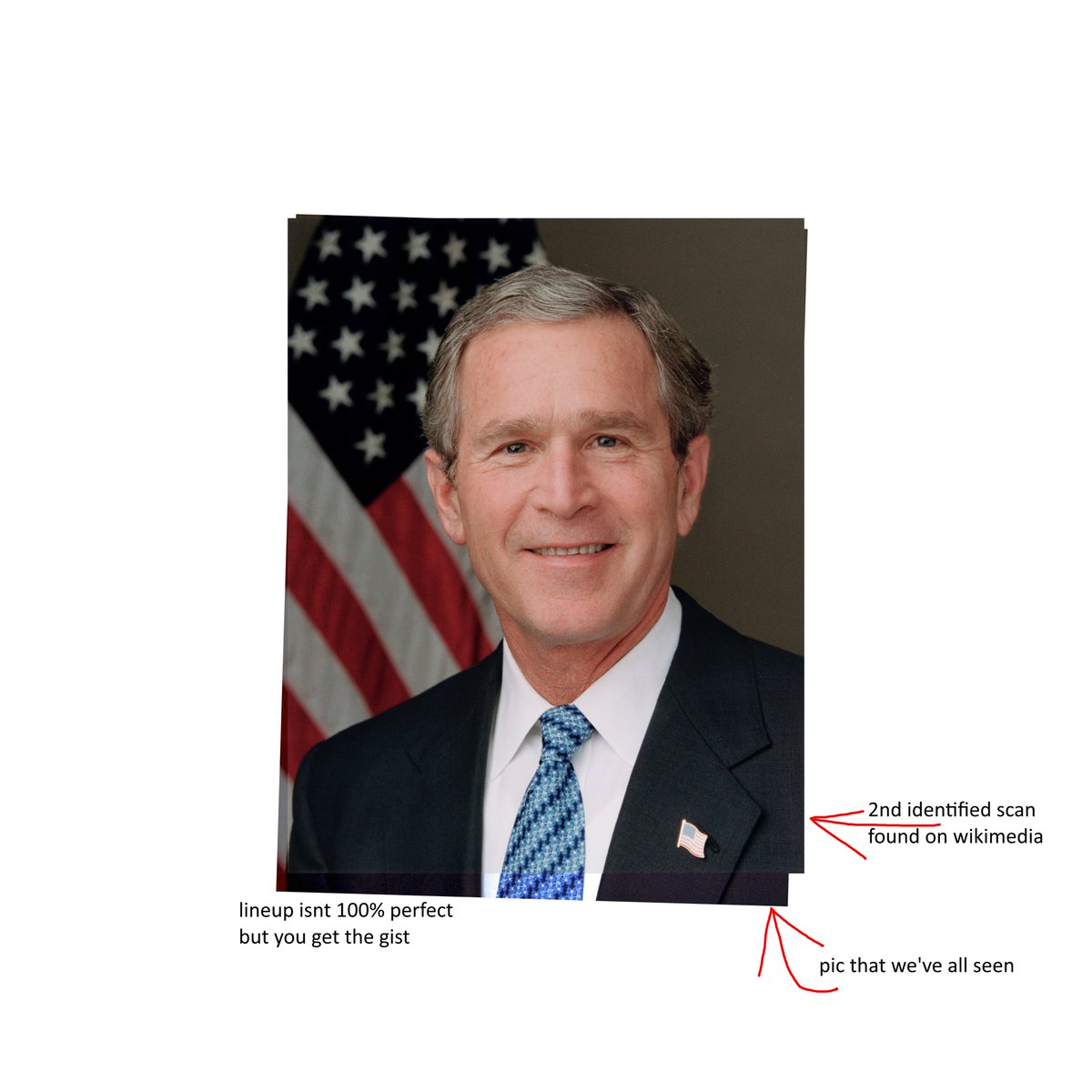 Bush43Fan's tweet photo. was bored and accidentally made a shocking discovery, we do not have the full picture of george bush https://t.co/gDPorhn43g