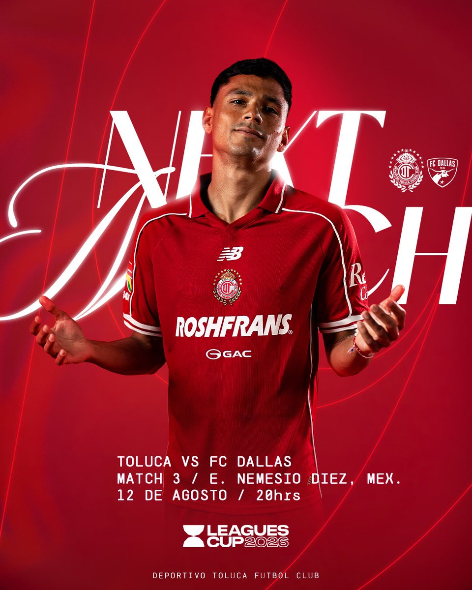 TolucaFC's tweet photo. La @LeaguesCup en nuestro Infierno y por el pase a cuartos ❤️‍🔥

El juego también podrás verlo por @AppleTV https://t.co/sNeuOAmeJj