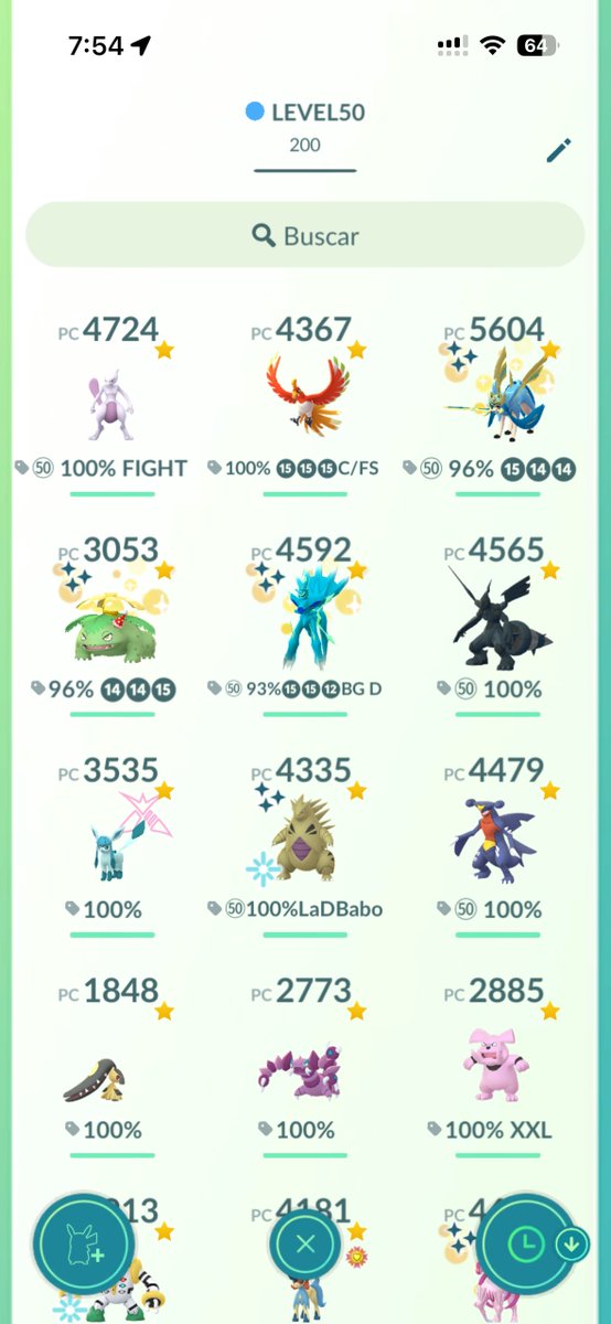 MidPogo's tweet photo. #maxOutMonday bueno en realidad el lunes pasado lo subí jaja
200 pokes a nivel 50, 21 de ellos son legendarios. Próximamente subiré algunos legendarios más que gracias al Go Fest logré conseguir el resto de caramelos XL requeridos.
#PokemonGo https://t.co/SNDvM9duGP