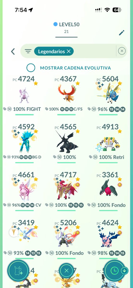 MidPogo's tweet photo. #maxOutMonday bueno en realidad el lunes pasado lo subí jaja
200 pokes a nivel 50, 21 de ellos son legendarios. Próximamente subiré algunos legendarios más que gracias al Go Fest logré conseguir el resto de caramelos XL requeridos.
#PokemonGo https://t.co/SNDvM9duGP