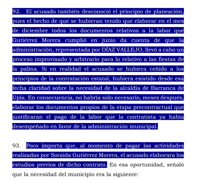 Ronaldsanabria1's tweet photo. EL CONTRATO CELEBRADO PARA LEGALIZAR UN HECHO CUMPLIDO VULNERA LOS PRINCIPIOS DE LA CONTRATACIÓN ESTATAL

Consulte en análisis: https://t.co/0erSsIMmP7

Muchas personas creen que el problema de un contrato estatal consiste únicamente en que falte un documento o que algún trámite se haya realizado de manera incorrecta. Sin embargo, esta sentencia demuestra que el verdadero problema aparece cuando la administración presta primero el servicio y solo después elabora el contrato para poder pagarlo.

Eso fue precisamente lo que ocurrió en este caso. Según logró demostrar la Fiscalía, una contratista ya había suministrado alimentos durante un evento realizado en junio. Meses después, la administración elaboró un contrato, estudios previos, actas y demás documentos como si todo el procedimiento hubiera ocurrido antes de prestar el servicio. Es decir, intentó darle apariencia de legalidad a algo que ya había sucedido.

La Corte Suprema explicó que esta práctica se conoce como "hecho cumplido" y es contraria a la contratación estatal. La razón es sencilla: el contrato no existe para justificar decisiones que ya fueron tomadas, sino para garantizar que, antes de contratar, la administración planee la necesidad, seleccione objetivamente al contratista y actúe con transparencia en el manejo de los recursos públicos.

Por eso, la Corte fue enfática en señalar que hacer el contrato después no corrige la irregularidad. Al contrario, cuando la documentación se elabora únicamente para respaldar un servicio que ya fue prestado, esos mismos documentos pueden convertirse en la prueba de que el procedimiento nunca se cumplió como lo exige la ley.

En conclusión, esta decisión deja una enseñanza muy clara: la contratación pública no puede utilizarse para "legalizar" hechos ya consumados. Si primero se ejecuta el servicio y después se construye el expediente contractual para justificar el pago, la irregularidad no desaparece. Por el contrario, esa actuación puede dar lugar al delito de contrato sin cumplimiento de requisitos legales.