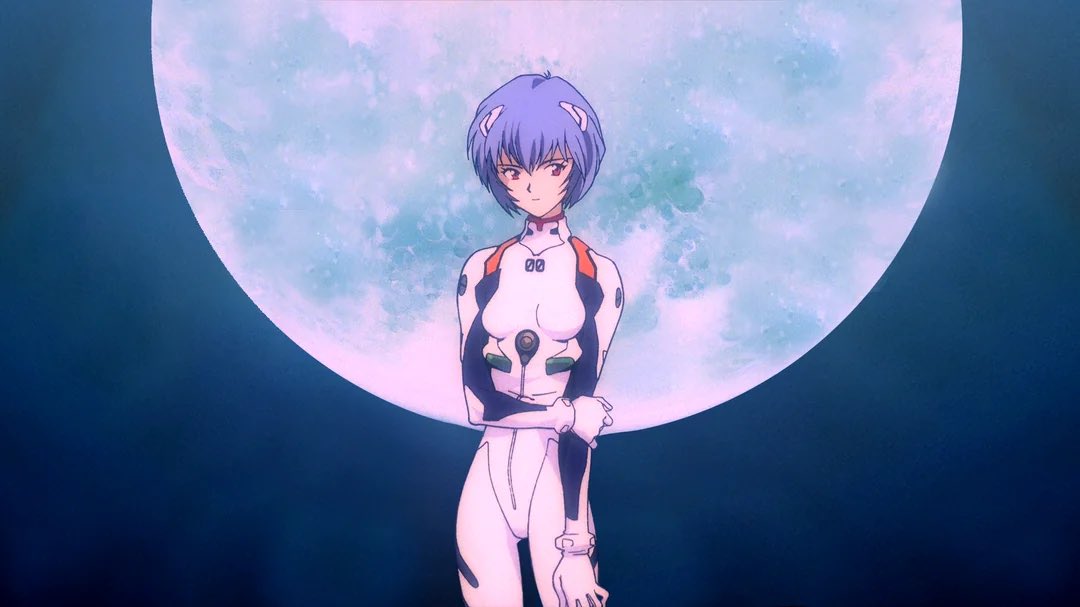 Isimpapikmin's tweet photo. This art is based on this frame from Neo Genesis Evangelion, Shiver and Rei share hair and eyes color hehe https://t.co/reffnQy8r7