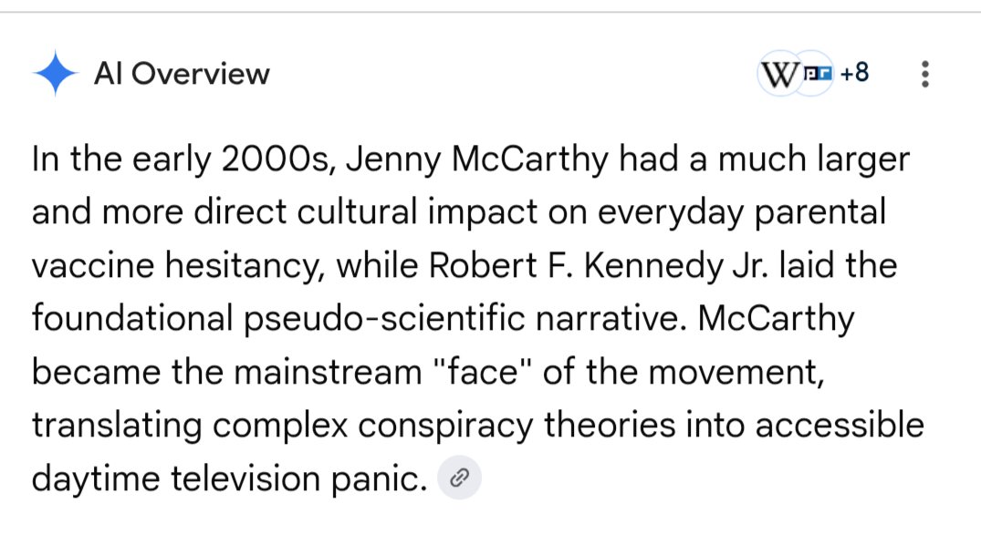 DavidHague248's tweet photo. @AntifuzzAgitatr @DefiantLs @briantylercohen "While RFK. provided the early structural conspiracy theories that the movement relied upon, Jenny McCarthy translated those ideas into mass-media culture during the critical late-2000s window, driving a much larger immediate surge in public vaccine hesitancy among parents." https://t.co/qjkVhKVOdd