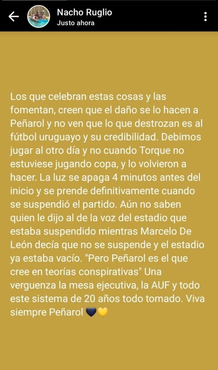InfoCap_1891's tweet photo. 🚨🟡⚫️ ESTA AUF DE MIERDA Y CORRUPTA, SIEMPRE LE TERMINA DANDO LA RAZÓN A RUGLIO !

AL FINAL LAS TEORÍAS CONSPIRATIVAS NO ERAN TAN TEORÍAS. 
SE CONFIRMAN , OTRA VEZ PERDJUDICADO PEÑAROL! https://t.co/VNUsnUP2cD