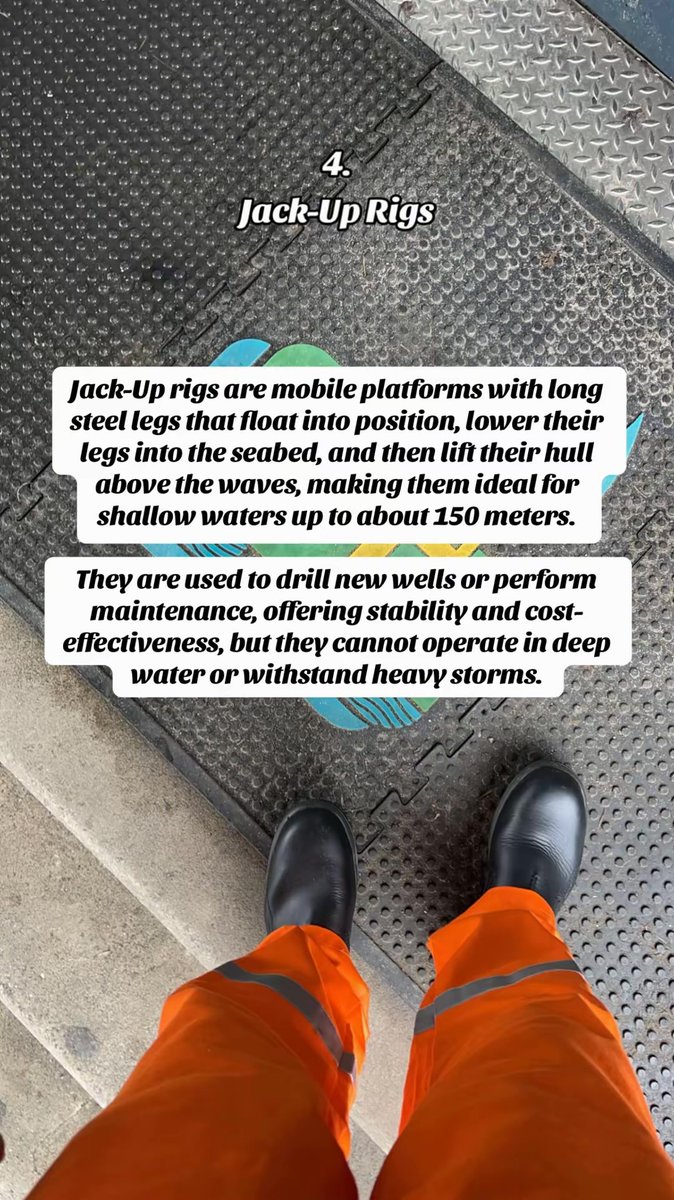 EngrDapper's tweet photo. Oil Rigs &amp; FPSO’s Explained

View thread Below ⬇️
#fpso #oilrigs #offshore #oilandgaslife #rigs #engrdapper https://t.co/EaJbO7sAj1