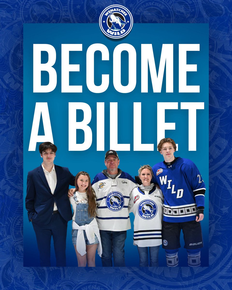 WHLwild_'s tweet photo. Become a billet &amp; become part of the #WildFamily 🏘️ We’re looking for more families to join our billet roster for 2026–27!
Open your home, make an impact &amp; be part of a player’s journey both on and off the ice...reach out today!

📝 https://t.co/07x0hCeBag

#PowerOfThePack https://t.co/TBFVTpqUW5