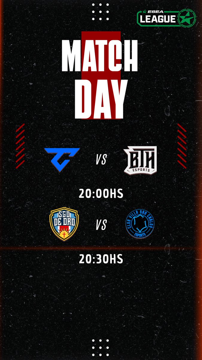 VicioRed1's tweet photo. TENEMOS DOBLE MATCH ARGENTINO!!! 🇦🇷

🏆 @ESEA League - Season 58 | Fase Regular
@TacticalChaosCS 🆚 @esports_bth
⏰ 20:00hs
#SGODEOROV2 🆚 @Cavsc_Esports
⏰ 20:30hs

📺 https://t.co/b9ZTb0yYBW https://t.co/2uEftz2Ej9