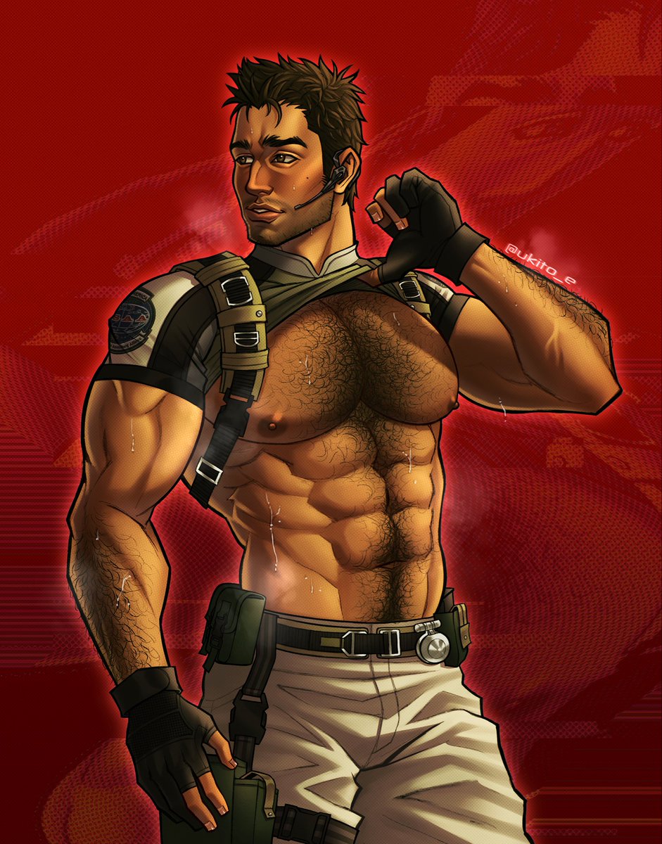ukito_e's tweet photo. finally done with my chris redfield artwork!! it took a while lol https://t.co/5dzG715x2O