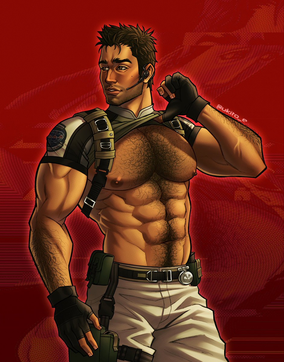 ukito_e's tweet photo. finally done with my chris redfield artwork!! it took a while lol https://t.co/5dzG715x2O