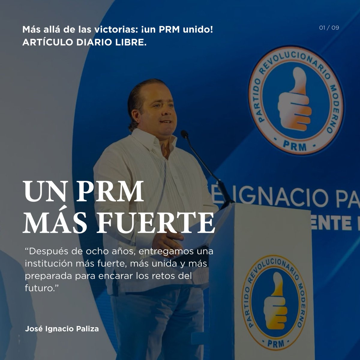 JosePaliza's tweet photo. Les comparto algunas ideas 💭 de mis palabras pronunciadas ayer durante la Asamblea de nuestro @PRM_oficial publicadas en @DiarioLibre.

¡Por una familia unida y fuerte! 👍🏻

https://t.co/gRxTqd3c3Q… https://t.co/HcBgwDBK1c