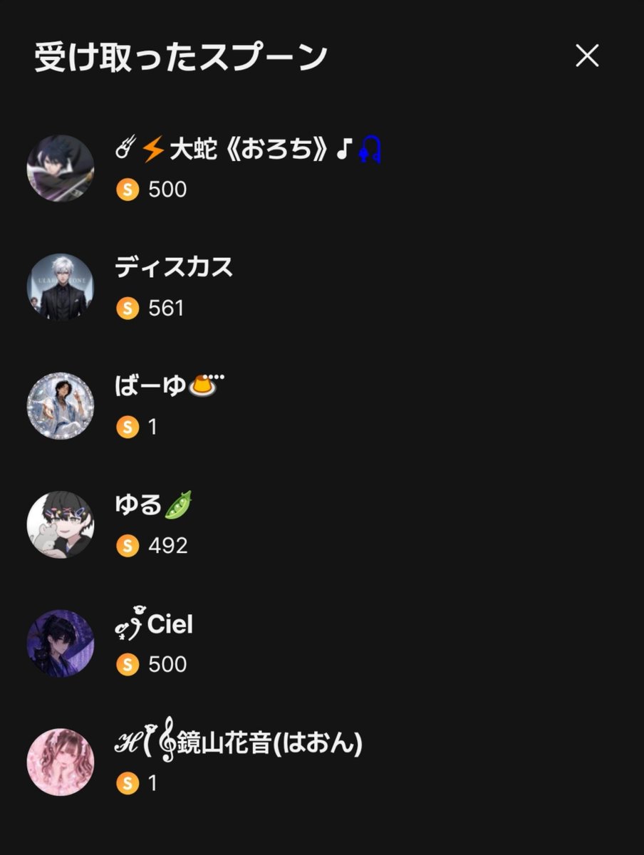 koha__1101's tweet photo. おつこはー！
みんな来てくれてありがと^^
🥄色んな人から貰えて幸せ！
♡ゆるくん ばゆ
ありがとー！また枠するからよかったら来てね(*´꒳`*)待ってるからね！ https://t.co/V0ZoLAgLJh