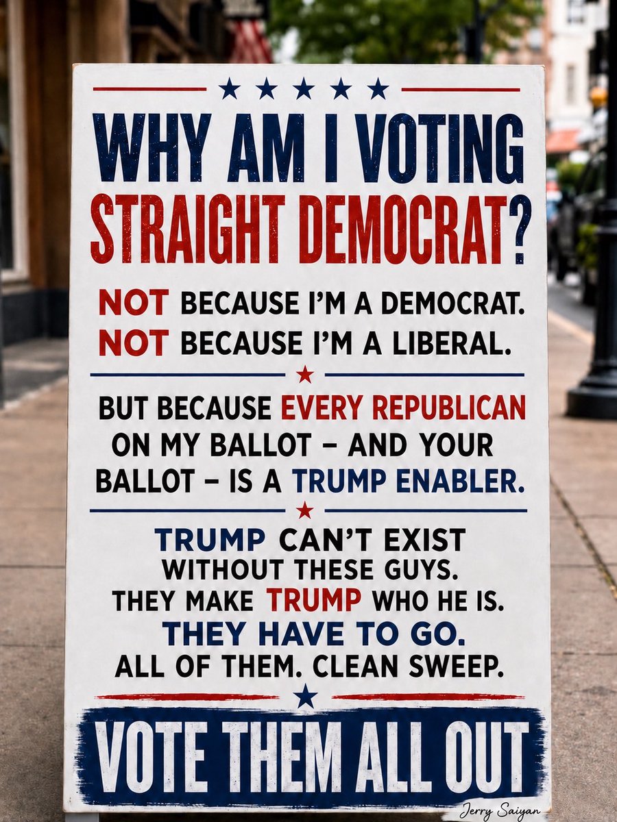 JerryWillResist's tweet photo. We’ve watched these Evil Pieces of Shit destroy everything that made our country great and enough is enough. Vote these ass holes out of Office by a margin they can’t dispute. #VoteBlue26 https://t.co/ntOoczkSeS