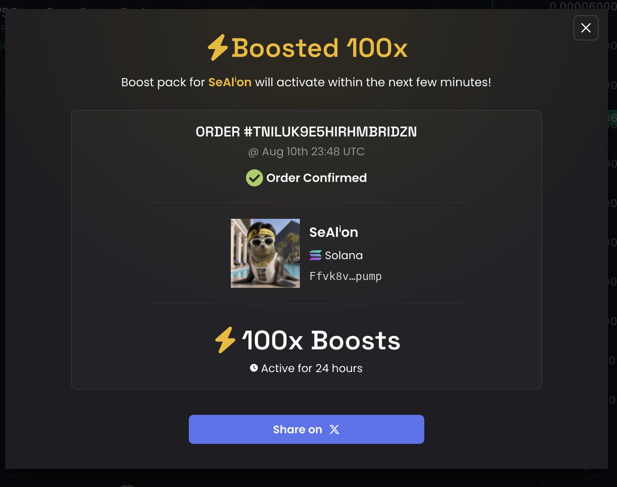 0xrusty_'s tweet photo. I do what i say im going to do - 100x boost paid. 

Next step, creating official X for $SeAlⁱon

THE OG. 

Ffvk8vcvnLiyRejQYpM3gr6KZTb5P8Eq5iFVCSzXpump https://t.co/9sAKXGIxiR