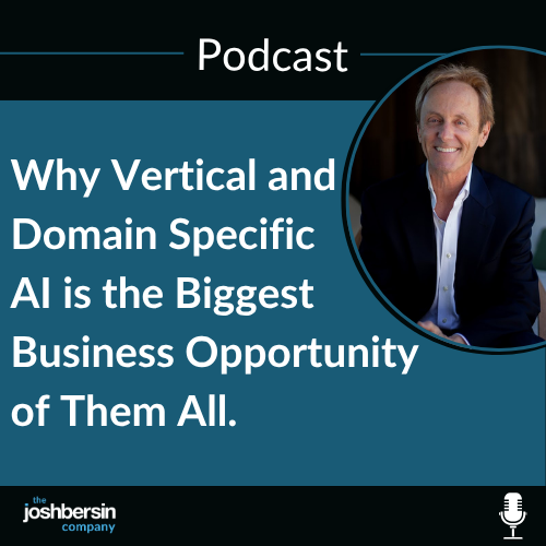 BersinCompany's tweet photo. *𝗚𝗲𝗻𝗲𝗿𝗶𝗰 𝗔𝗜 𝘄𝗼𝗻'𝘁 𝗰𝘂𝘁 𝗶𝘁 𝗳𝗼𝗿 𝗛𝗥.*
In his latest podcast, @Josh_Bersin makes a compelling case: the future belongs to vertical, domain-specific AI — tools built on deep, curated, real-world knowledge rather than the homogenized noise of the open internet. Just as you wouldn't trust a generalist doctor with a complex diagnosis, why trust a general-purpose chatbot with your most critical people decisions? The companies that win will be those that invest in AI trained on applied, industry-specific intelligence — not averaged-out answers from a trillion web pages. The era of specialized HR AI is here.

🎧 Josh offers all the details here:
https://t.co/md5TW2GJzd