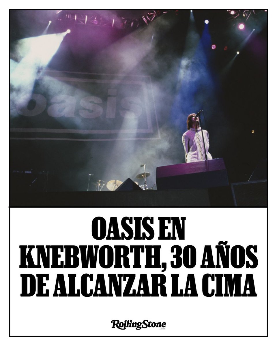 RollingStoneMX's tweet photo. 🎸 Hace 30 años, Oasis alcanzó la cima en Knebworth. Los conciertos del 10 y 11 de agosto de 1996 se convirtieron en un momento definitivo del britpop y de la historia de la banda.

#Oasis #OasisAtKnebworth #Britpop 
https://t.co/os53BfyG0S https://t.co/4AkDElM6Nc