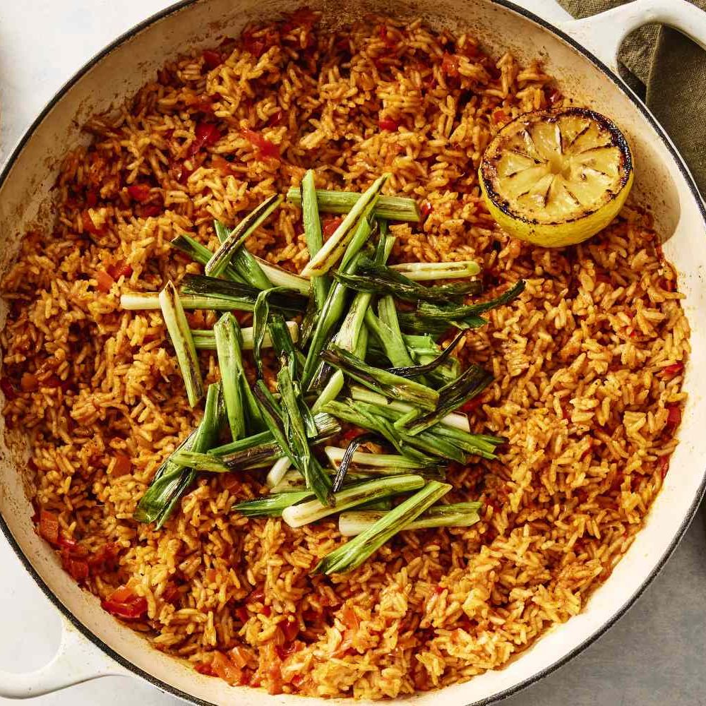 foodandwine's tweet photo. For chef Roscoe Hall, this Skillet Red Rice is deeply seasoned, flavorful, and flexible enough to pair with any protein or stand on its own. Get the recipe: https://t.co/wR6X7aNADh https://t.co/sHGy1cbE91