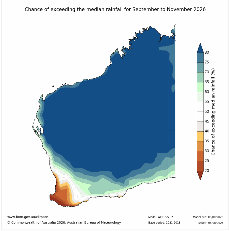MeredithGuthr15's tweet photo. Rainfall outlook for spring = much kinder than it was last month. Just remember though a wet spring probably won't make up for the dry July in the south. North and central grainbelt - you have been very lucky this season! #climate https://t.co/tjTCafxBNM