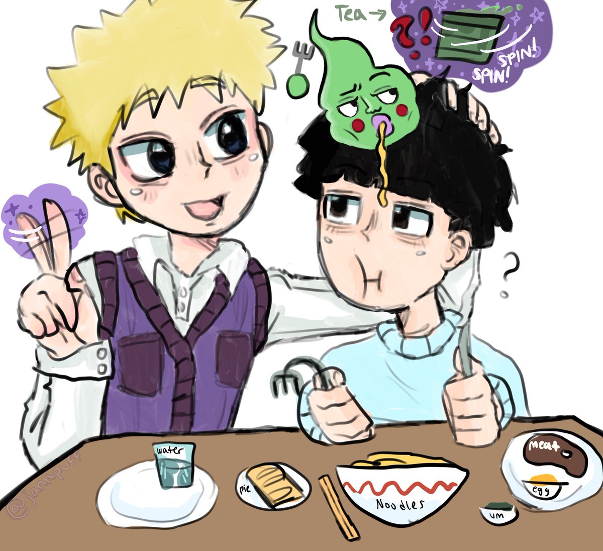 jannpuff's tweet photo. 🍎🍎🍎#mp100fanart https://t.co/PLAXIqpGHW