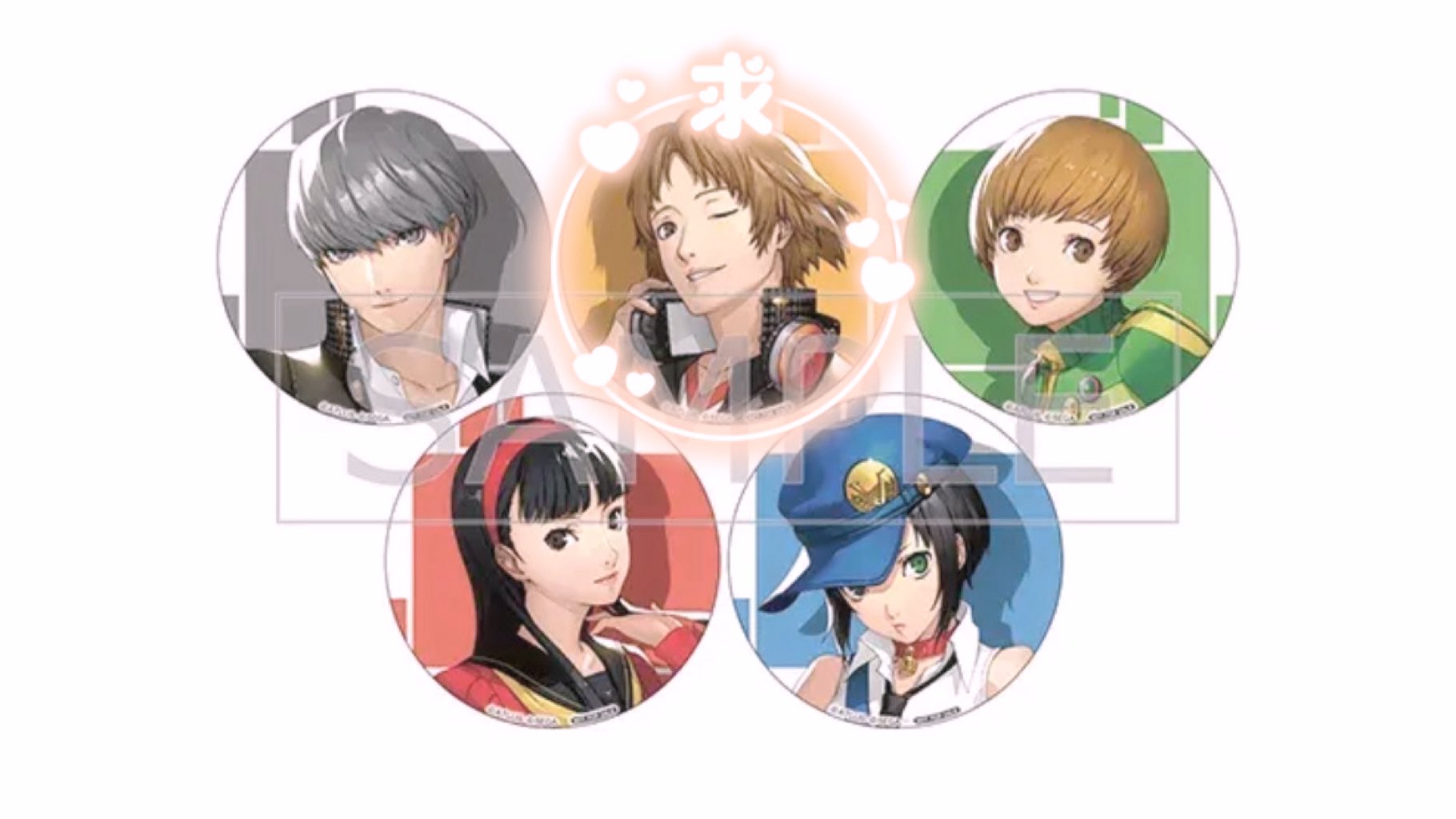 ペルソナQ 缶バッジ3種セット／P4主人公／花村陽介／里中千枝【未開封品】 ペルソナQ 缶バッジ3種セット／P4主人公／花村陽介／里中千枝【未開封